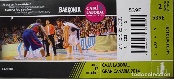 Coleccionismo deportivo: ENTRADA BASKONIA VS GRAN CANARIA - Foto 1