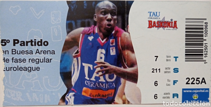 Coleccionismo deportivo: ENTRADA BASKONIA EN EUROLIGA - Foto 1
