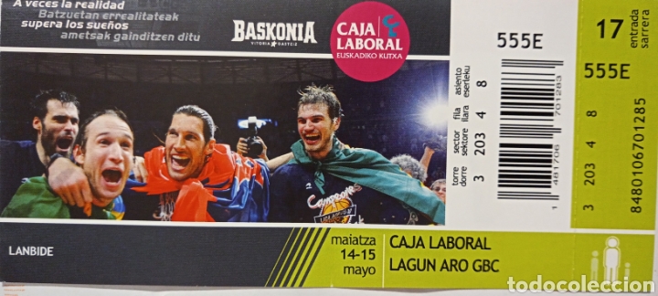 Coleccionismo deportivo: ENTRADA BASKONIA VS GIPUZKOA BC - Foto 1