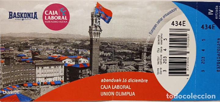 Coleccionismo deportivo: ENTRADA BASKONIA VS UNION OLIMPIA - Foto 1