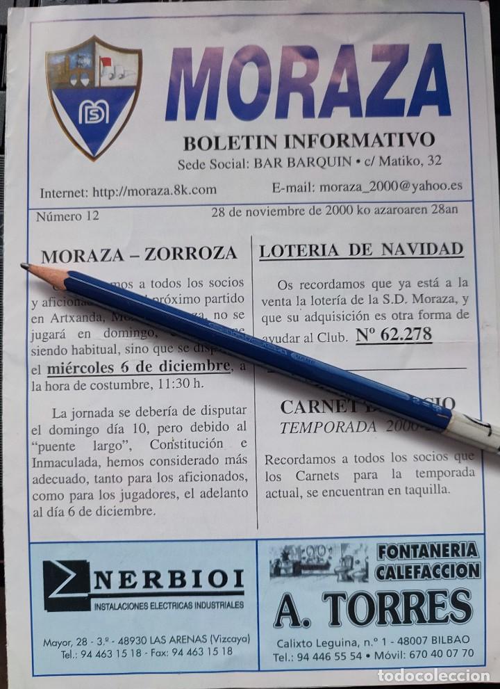 Coleccionismo deportivo: MORAZA BOLENT&Iacute;N INFORMATIVO D&Iacute;PTICO N&ordm; 12 A&Ntilde;O 2000 - Foto 1