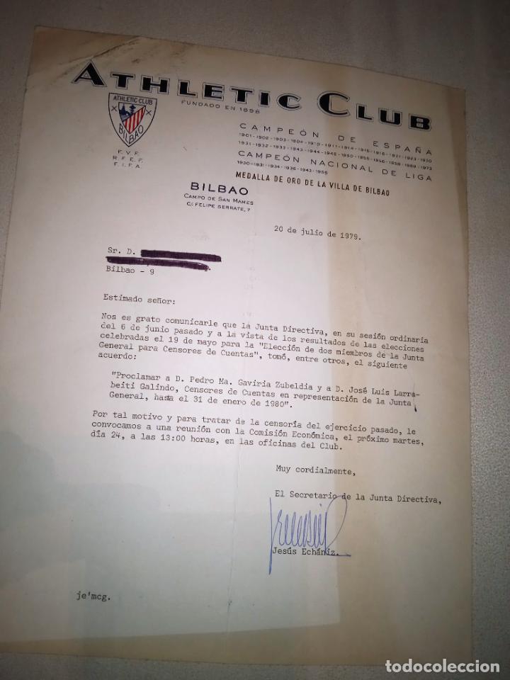 Coleccionismo deportivo: Athl&eacute;tic Club de Bilbao 1979. Junta Directiva - Foto 1