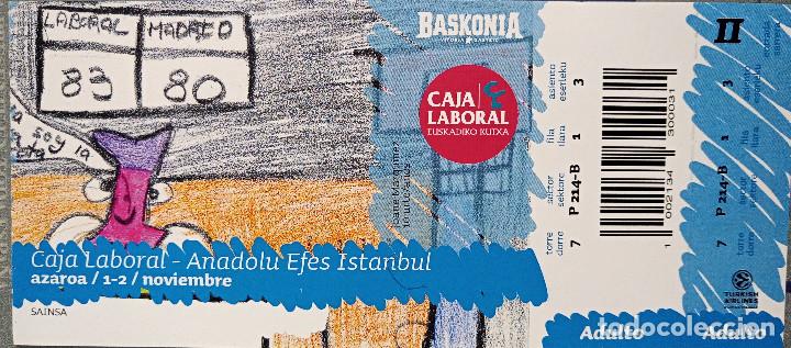 Coleccionismo deportivo: ENTRADA BASKONIA VS ANADOLU EFES ESTAMBUL - Foto 1