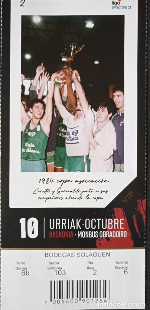 Coleccionismo deportivo: ENTRADA BASKONIA VS MONBUS OBRADOIRO - Foto 1