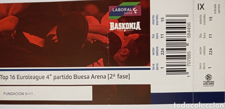Coleccionismo deportivo: ENTRADA BASKONIA EUROLIGA - Foto 1
