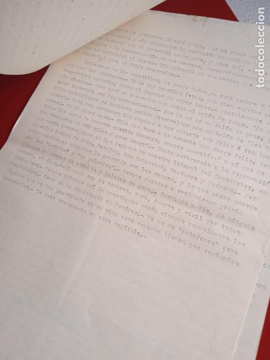 Coleccionismo deportivo: Athl&eacute;tic de Bilbao. Art&iacute;culo mecanografiado. Varias p&aacute;ginas - Foto 2