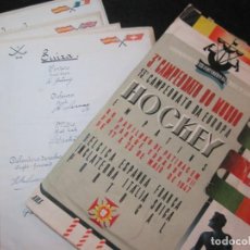 Coleccionismo deportivo: DOCUMENTOS AUTOGRAFOS JUGADORES HOCKEY CAMPEONATO EUROPA Y DEL MUNDO-AÑO 1947-VER FOTOS-(V-23.211). Lote 313570798