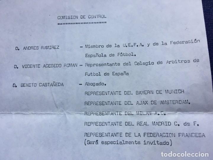 Coleccionismo deportivo: F21500 DOCUMENTO ORIGINAL COMISION DE CONTROL REAL MADRID UEFA - Foto 2