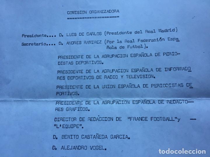 Coleccionismo deportivo: F21501 DOCUMENTO ORIGINAL COMISION ORGANIZADORA REAL MADRID UEFA - Foto 2