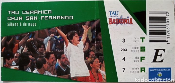 Coleccionismo deportivo: ENTRADA BASKONIA VS CAJA SAN FERNANDO - Foto 1