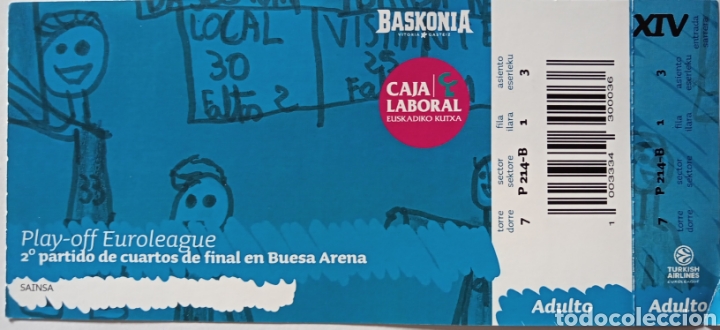 Coleccionismo deportivo: ENTRADA BASKONIA PLAY-OFF EUROLIGA - Foto 1