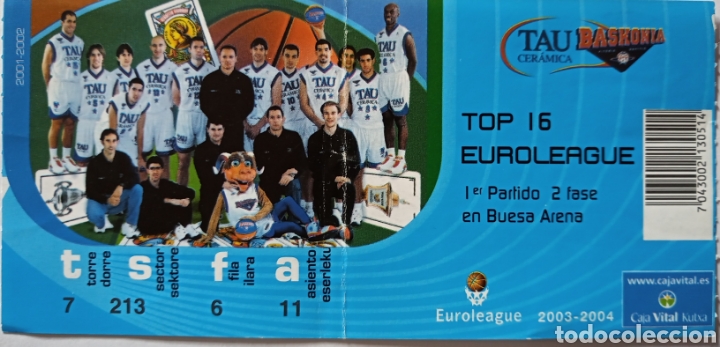 Coleccionismo deportivo: ENTRADA BASKONIA EUROLIGA - Foto 1