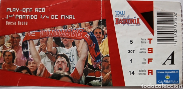 Coleccionismo deportivo: ENTRADA BASKONIA PLAY-OFF ACB - Foto 1