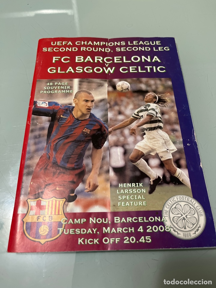 Coleccionismo deportivo: 200& FC Barcelona Glasgow C&eacute;ltic UEFA programa - Foto 1