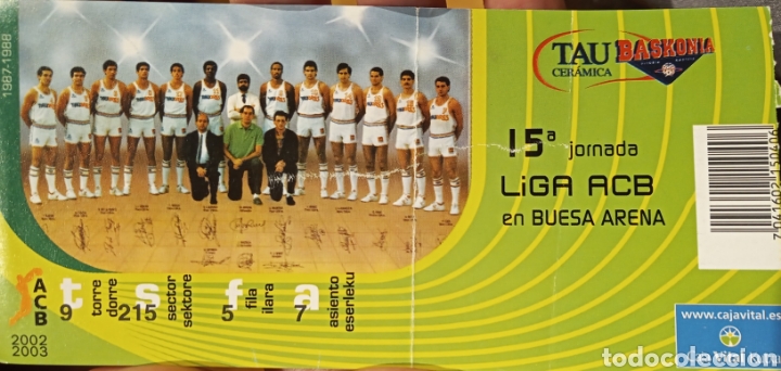Coleccionismo deportivo: ENTRADA BASKONIA ACB - Foto 1