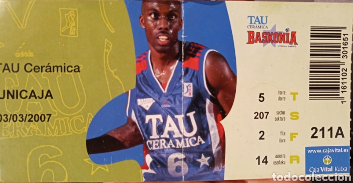 Coleccionismo deportivo: ENTRADA BASKONIA ACB UNICAJA - Foto 1