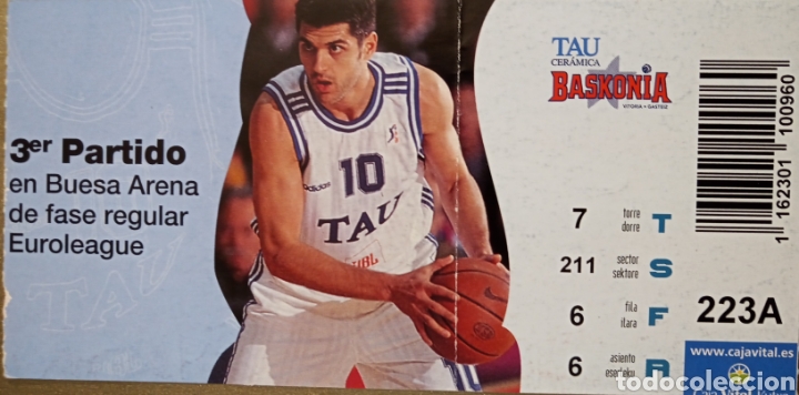 Coleccionismo deportivo: ENTRADA BASKONIA EUROLIGA - Foto 1