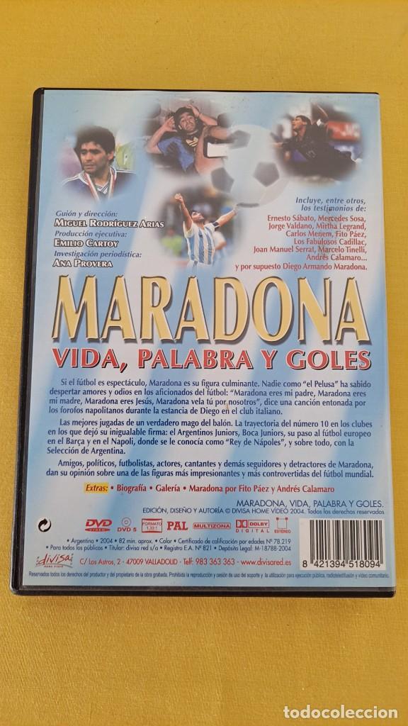 Coleccionismo deportivo: MARADONA - VIDA, PALABRA Y GOLES - DVD - Foto 4