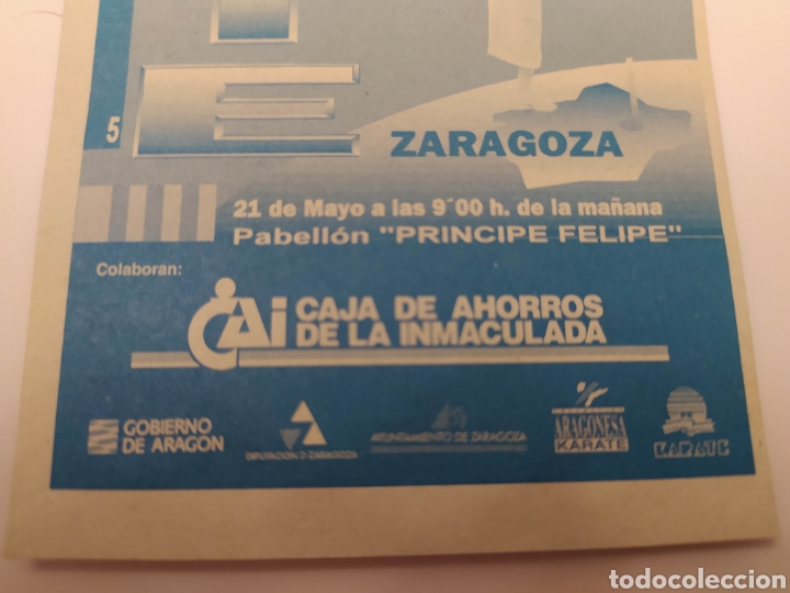 Coleccionismo deportivo: Entrada Karate Zaragoza - Foto 3