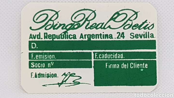 Coleccionismo deportivo: ANTIGUO CARNET BINGO REAL BETIS BALOMPIE - Foto 2