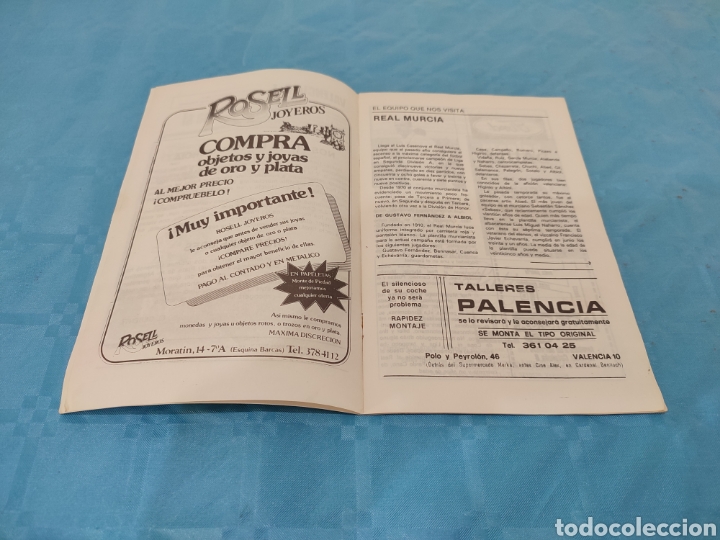 Coleccionismo deportivo: 1981. REAL MURCIA VALENCIA CF PROGRAMA OFICIAL - Foto 3