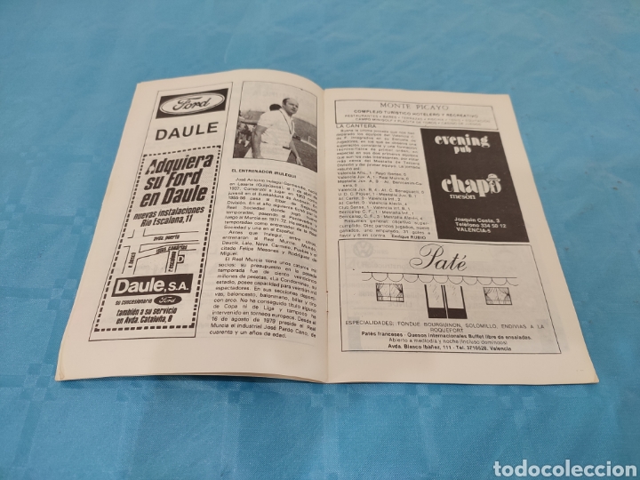 Coleccionismo deportivo: 1981. REAL MURCIA VALENCIA CF PROGRAMA OFICIAL - Foto 4