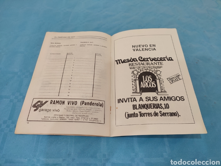 Coleccionismo deportivo: 1981. REAL MURCIA VALENCIA CF PROGRAMA OFICIAL - Foto 10
