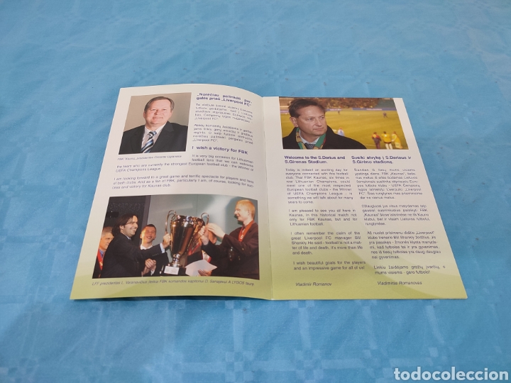 Coleccionismo deportivo: 2005. FBK KAUNAS LIVERPOOL PROGRAMA UEFA CHAMPIONS LEAGUE. - Foto 2