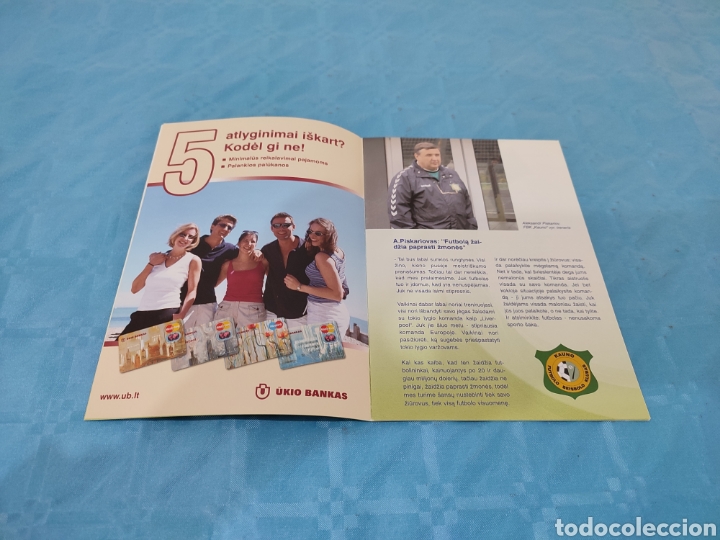 Coleccionismo deportivo: 2005. FBK KAUNAS LIVERPOOL PROGRAMA UEFA CHAMPIONS LEAGUE. - Foto 3