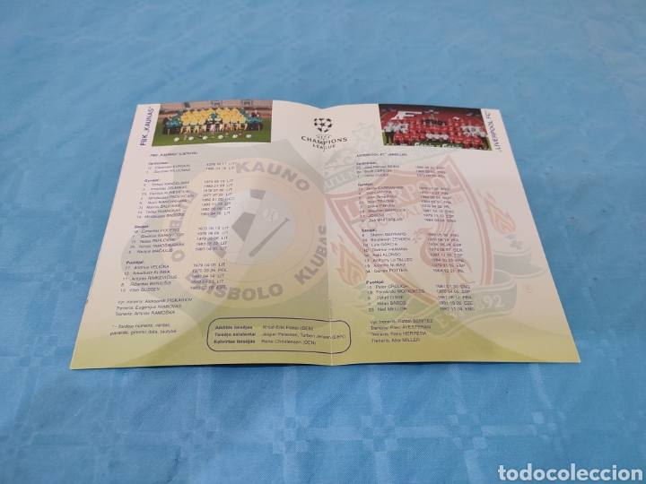 Coleccionismo deportivo: 2005. FBK KAUNAS LIVERPOOL PROGRAMA UEFA CHAMPIONS LEAGUE. - Foto 5