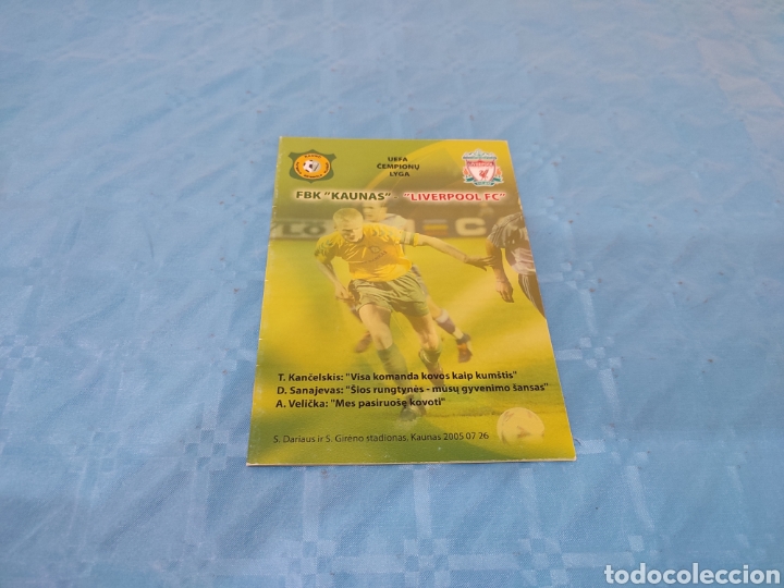Coleccionismo deportivo: 2005. FBK KAUNAS LIVERPOOL PROGRAMA UEFA CHAMPIONS LEAGUE. - Foto 1