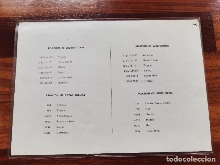 Coleccionismo deportivo: NEMROD documento despiece fusil FALCON MINI original - Foto 2
