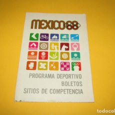 Coleccionismo deportivo: ANTIGUO PROGRAMA DEPORTIVO DESPLEGABLE DE LOS XIX JUEGOS OLÍMPICOS DE MEXICO 68 -AÑO 1968. Lote 342413923