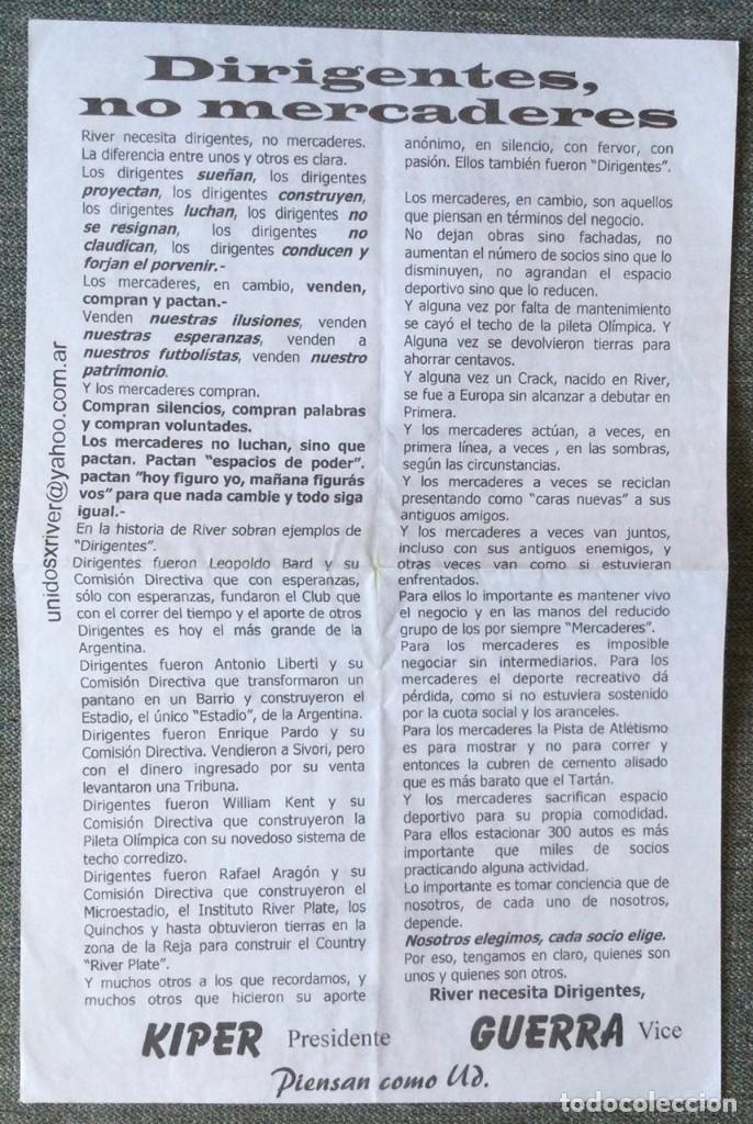Coleccionismo deportivo: River Plate. Programa oficial. River vs Newells - Foto 6