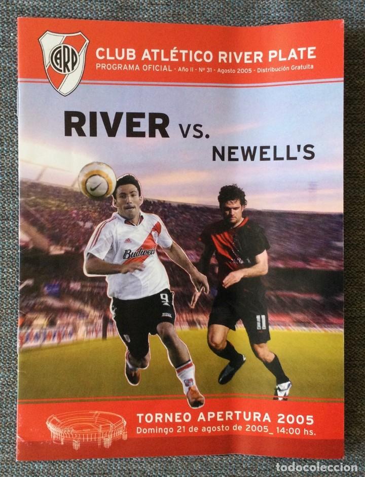 Coleccionismo deportivo: River Plate. Programa oficial. River vs Newells - Foto 1
