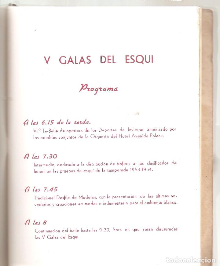 Coleccionismo deportivo: Galas de esqui. Programa 1954 - 55. 16 x 21 cms. 24 hojas. Vell i Bell. - Foto 2
