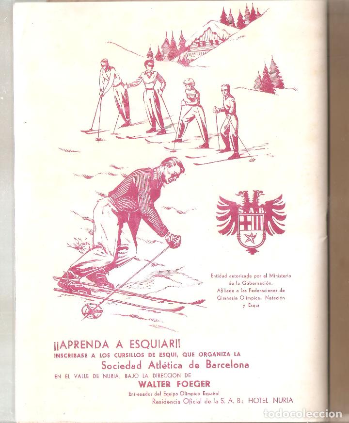 Coleccionismo deportivo: Galas de esqui. Programa 1954 - 55. 16 x 21 cms. 24 hojas. Vell i Bell. - Foto 4