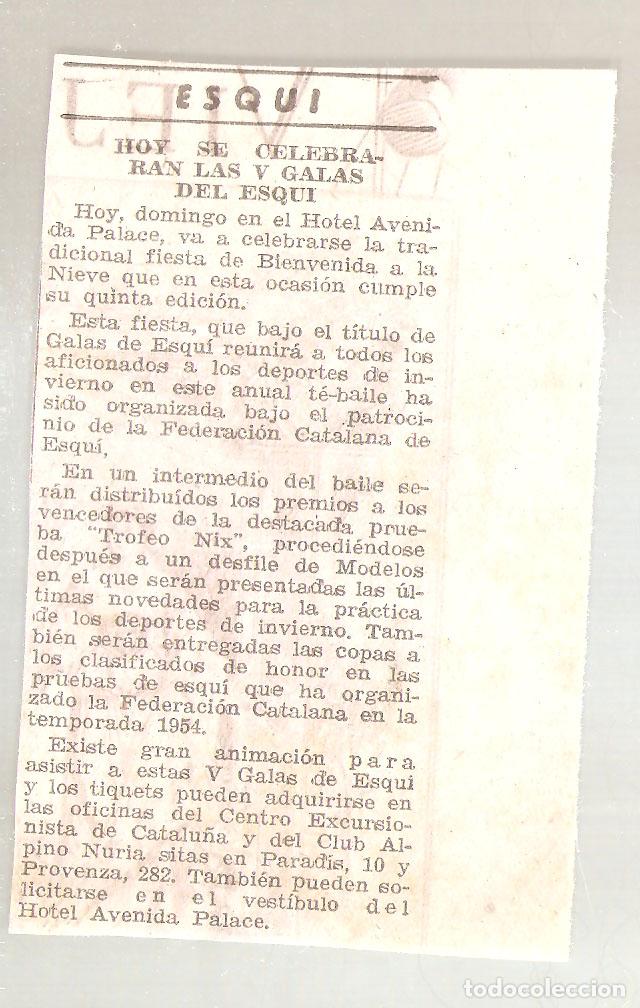Coleccionismo deportivo: Galas de esqui. Programa 1954 - 55. 16 x 21 cms. 24 hojas. Vell i Bell. - Foto 9