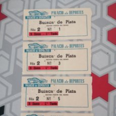 Coleccionismo deportivo: 4 ENTRADAS PALACIO DE DEPORTES MADRID IMPARES CORRELATIVAS AÑOS 60 FUENTE DEL BERRO. Lote 343105493