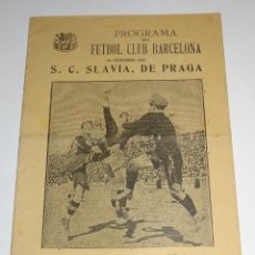 Coleccionismo deportivo: FC BARCELONA PROGRAMA DE PARTIDO S.C SLAVIA DE PRAGA - FC BARCELONA AÑO 1923, JOSEP SAMITIER. Lote 344646713
