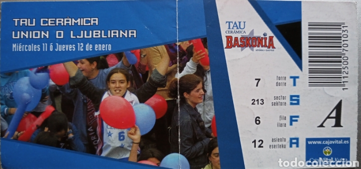 Coleccionismo deportivo: ENTRADA BASKONIA VS UNI&Oacute;N LJUBLIANA - Foto 1