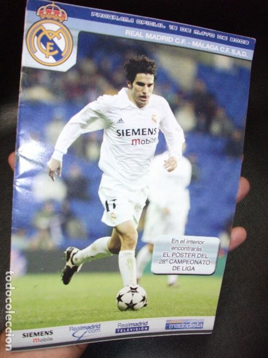 Coleccionismo deportivo: REAL MADRID MALAGA - PROGRAMA DE FUTBOL 18 MAYO DE 2003 - CON POSTER - Foto 1