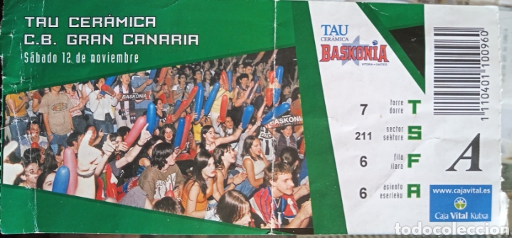 Coleccionismo deportivo: ENTRADA BASKONIA VS CB GRAN CANARIA - Foto 1