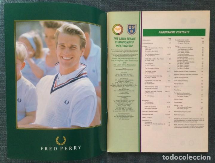 Coleccionismo deportivo: Programa oficial de Wimbledon 92 (Tennis) - Foto 2