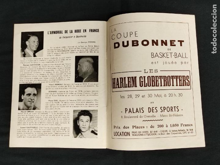 Coleccionismo deportivo: PROGRAMA ORIGINAL BOXEO - RAY SUGAR ROBINSON VS. KID MARCEL - 21 MAYO 1951 - PARIS - Foto 7