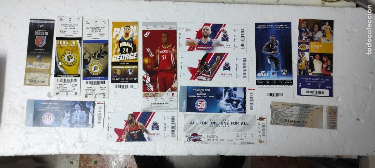 Coleccionismo deportivo: lote de 14 entradas de nba originales sin tickar - Foto 1