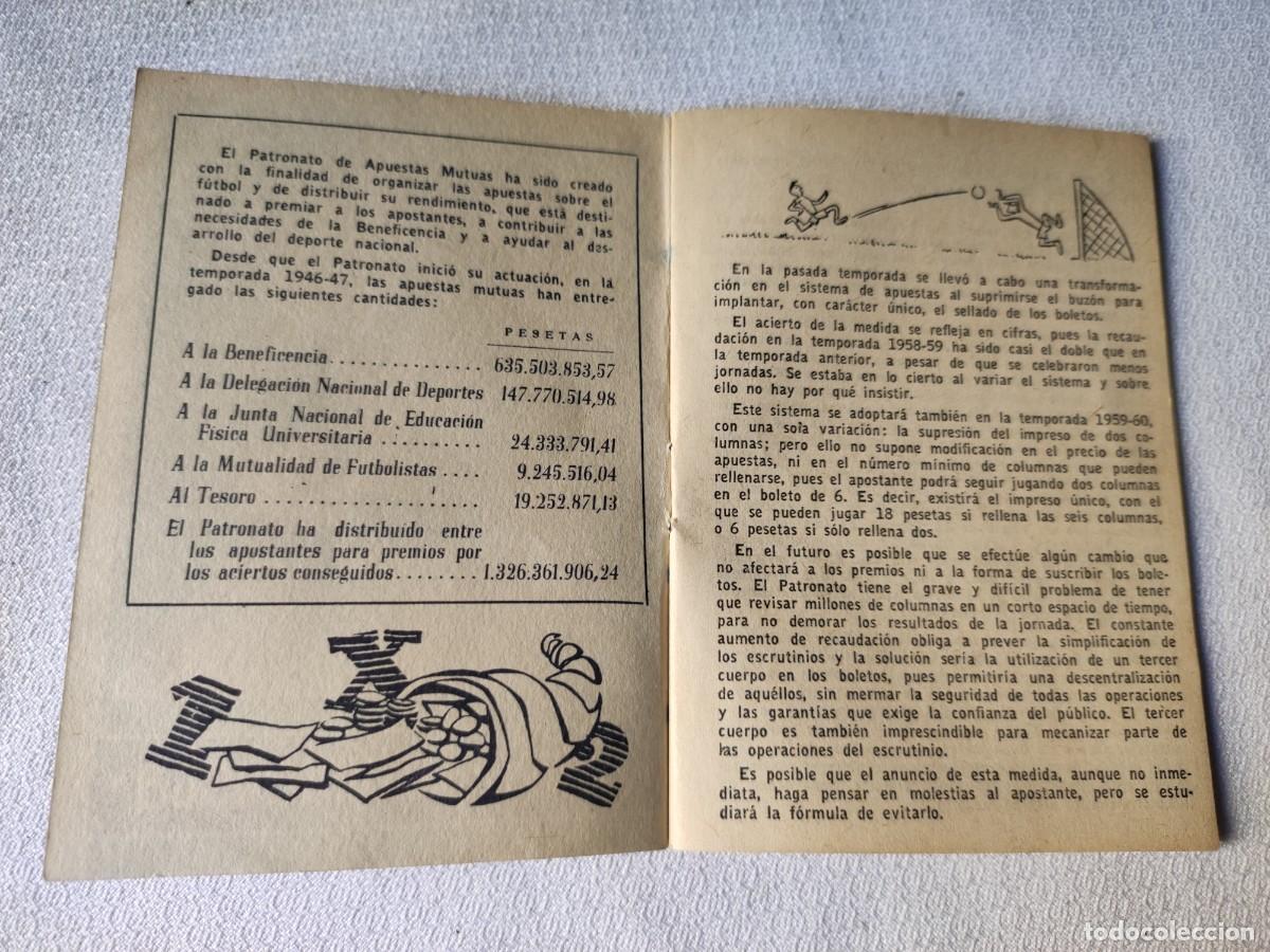 Coleccionismo deportivo: Gu&iacute;a del quinielista 1959-60 - Foto 3