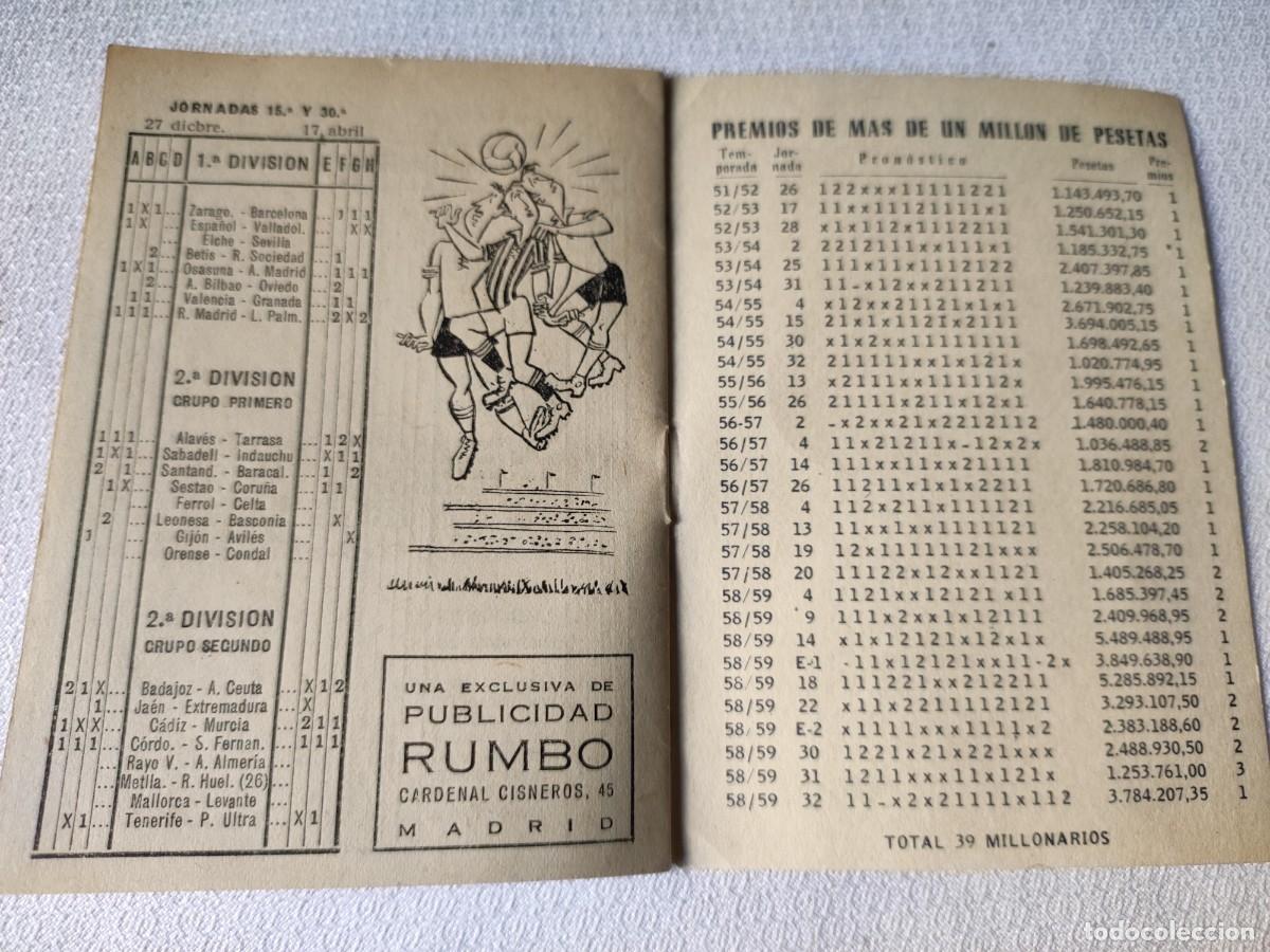 Coleccionismo deportivo: Gu&iacute;a del quinielista 1959-60 - Foto 5
