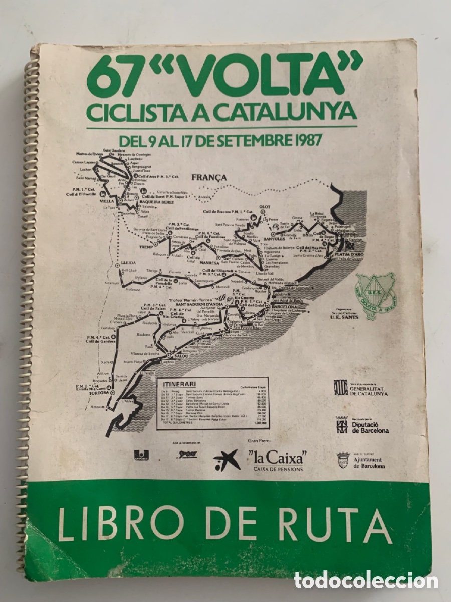 Coleccionismo deportivo: Libro de ruta 67 vuelta ciclista a Catalunya de 1987 - Foto 1