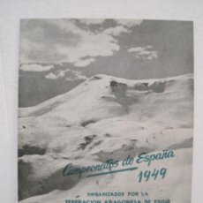 Coleccionismo deportivo: CANDANCHU-CAMPEONATOS DE ESPAÑA 1949-PROGRAMA FEDERACION ARAGONESA ESQUI-VER FOTOS-(K-7632). Lote 368848371